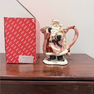 Fitz and Floyd Festive Santa Claus Pitcher